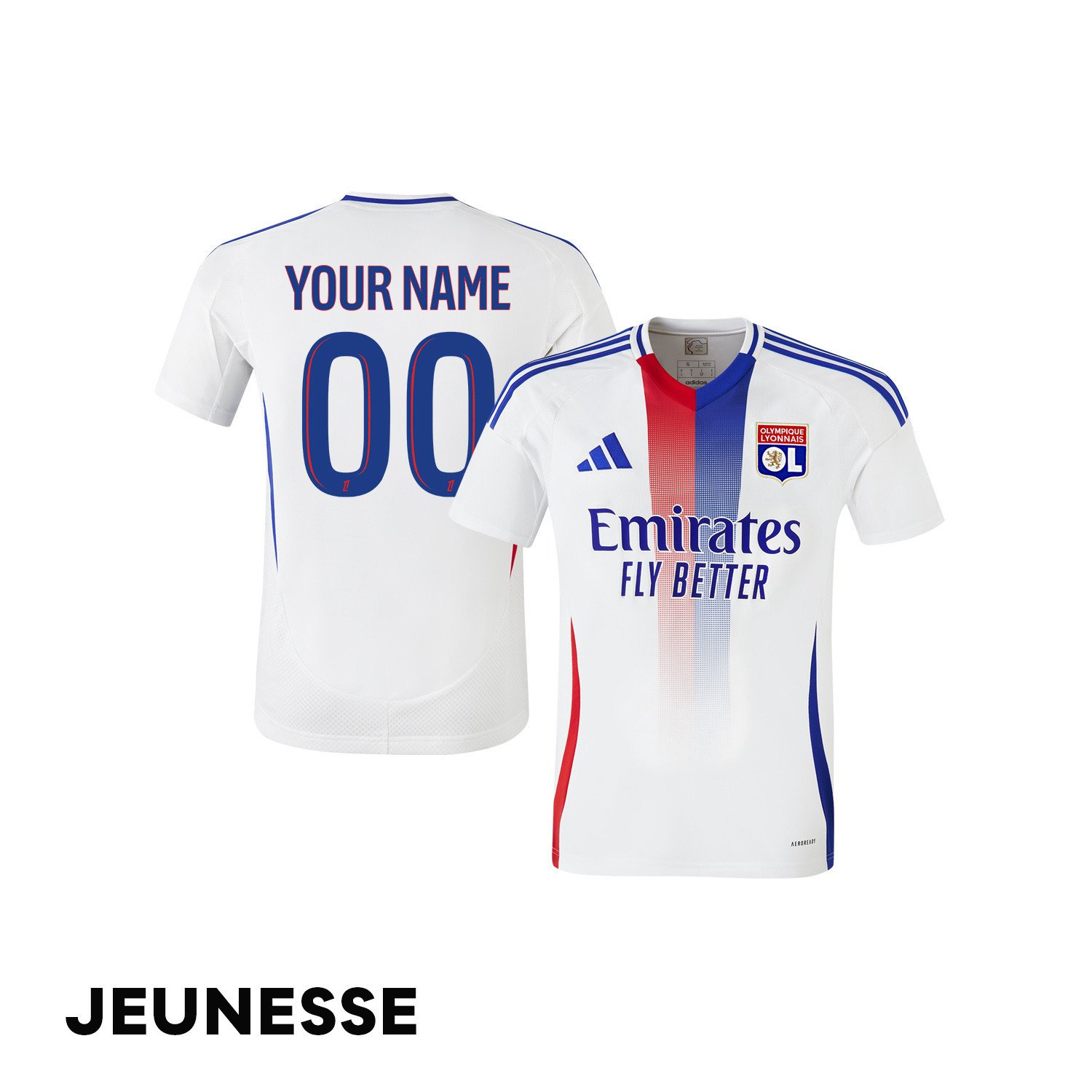 Olympique Lyonnais 2024/25 Home YOUTH Custom Jersey - White