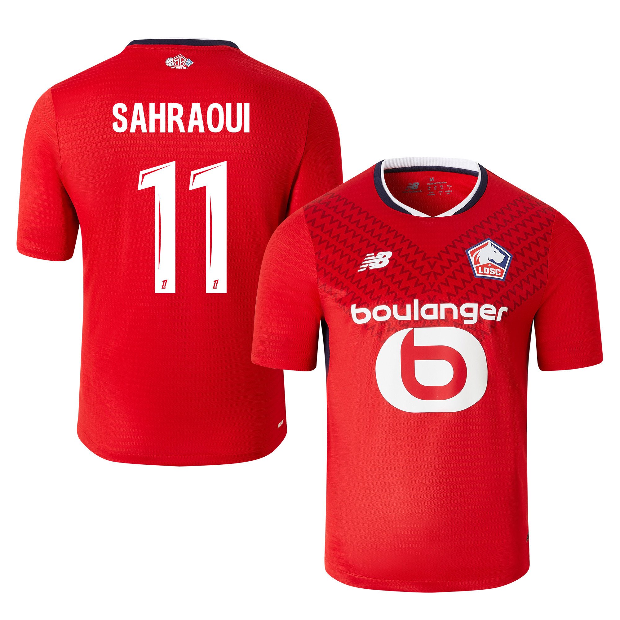 Osame Sahraoui 11 LOSC Lille 2024/25 Home Men Jersey - Red