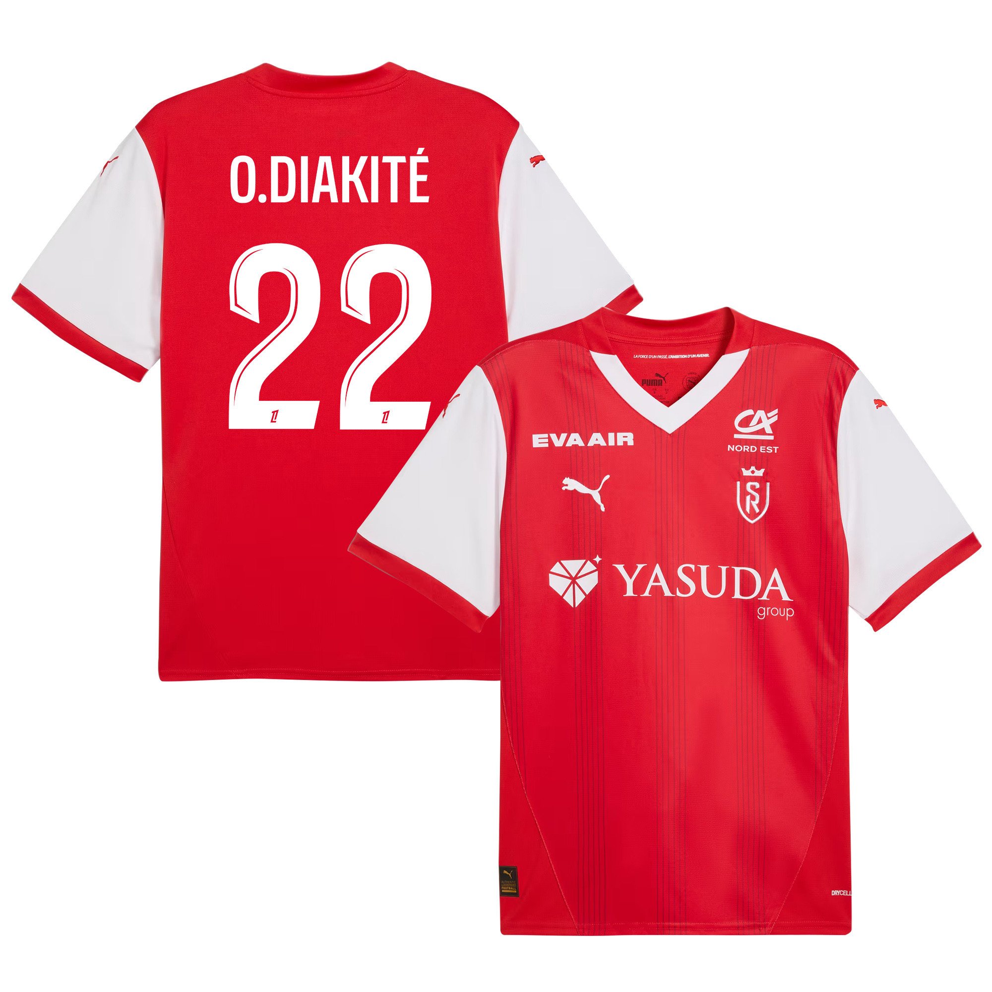 Oumar Diakité 22 Stade de Reims 2024/25 Home Men Jersey - Red
