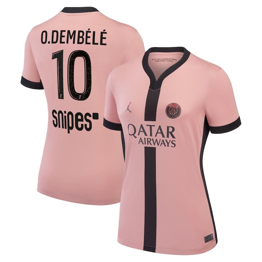 Ousmane Dembélé 10 Paris Saint-Germain 2024/25 Third Women Jersey - Pink