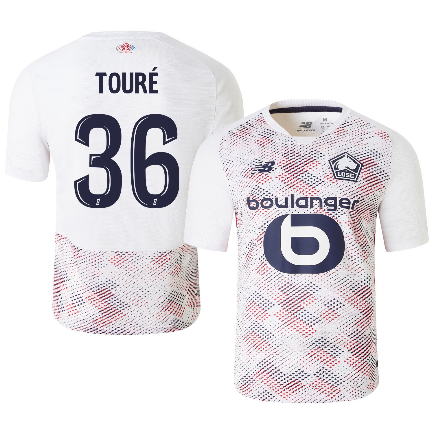Ousmane Touré 36 LOSC Lille 2024/25 Away Men Jersey - White