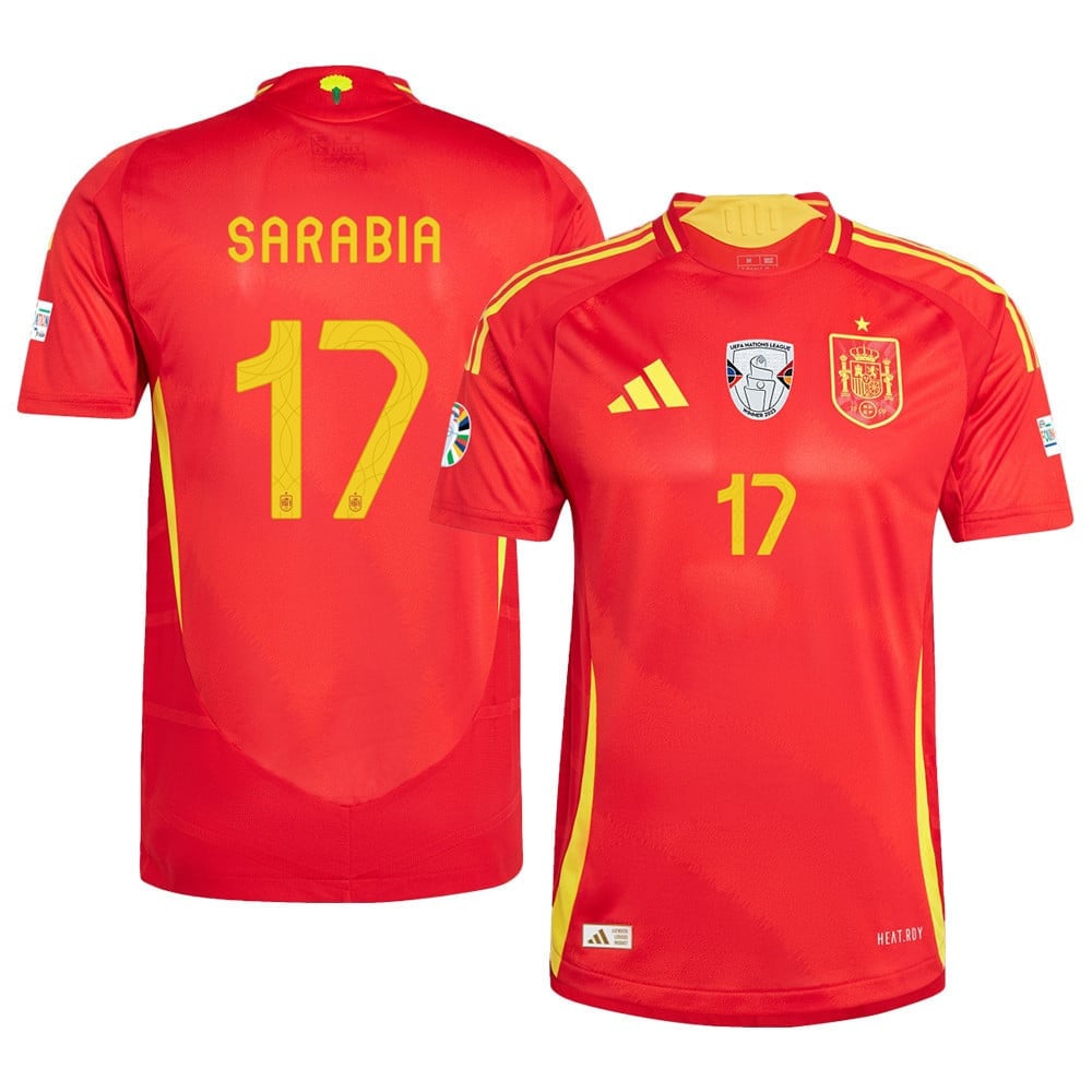 Pablo Sarabia 17 Spain National Team 2024 Home Men Jersey - Scarlet