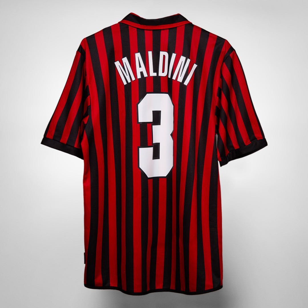 Paolo Maldini 3 AC Milan 1999-2000 Home Retro Jersey - Men