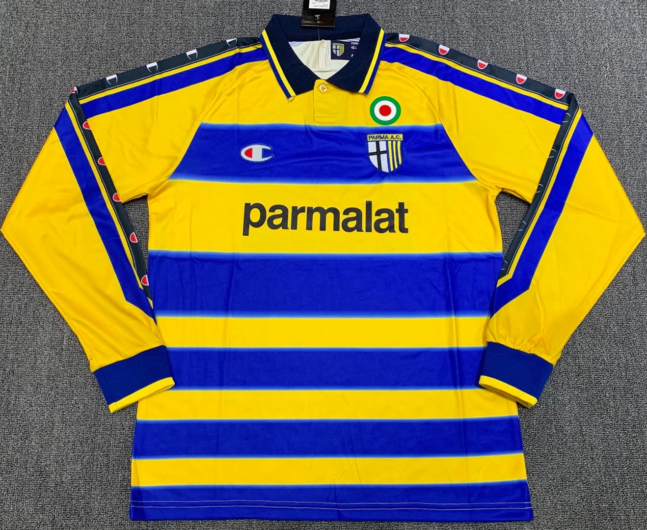 Parma Calcio 1999/2000 Home Retro Long Sleeve Men Jersey – Yellow