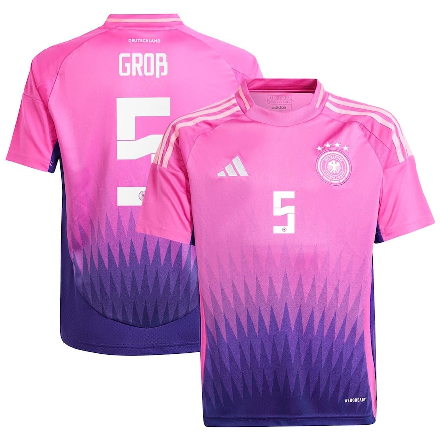 Pascal Groß 5 Germany National Team 2024 Away YOUTH Jersey - Pink