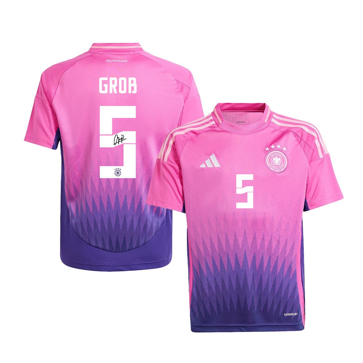 Pascal Groß 5 Signed Germany National Team 2024/25 YOUTH Jersey Autographed - Away