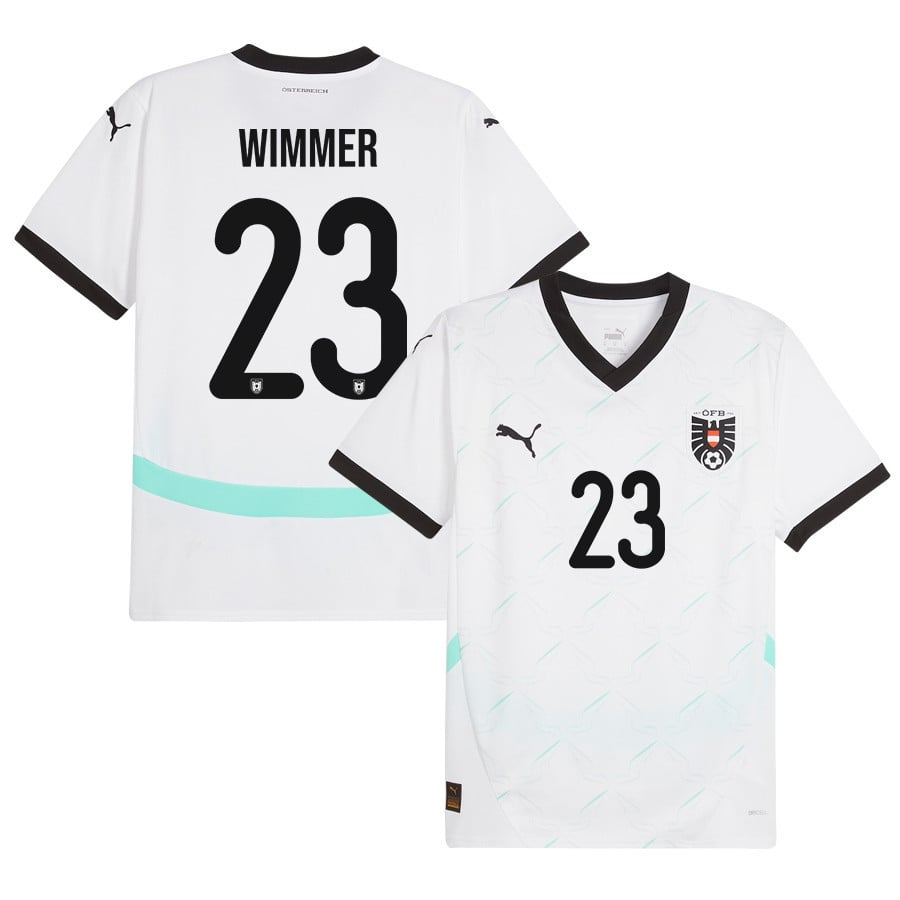 Patrick Wimmer 23 Austria National Team 2024/25 Away Men Jersey - White