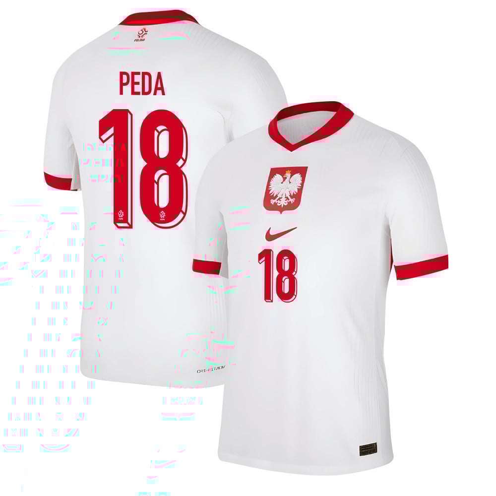 Patryk Peda 18 Poland National Team 2024/25 Home Men Jersey - White