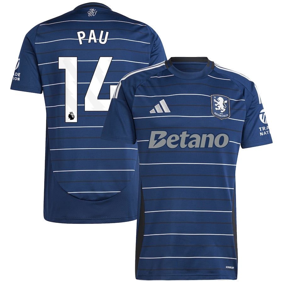 Pau Torres 14 Aston Villa 2024/25 Third Men Jersey - Navy