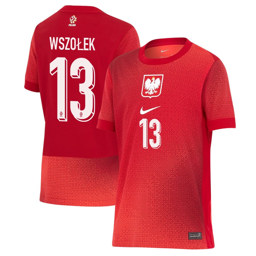 Paweł Wszołek 13 Poland National Team 2024/25 Away YOUTH Jersey - Red