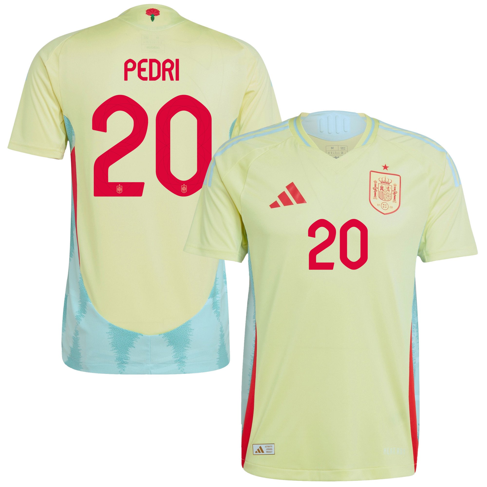 Pedri 20 Spain National Team 2024 Away Men Jersey - Yellow