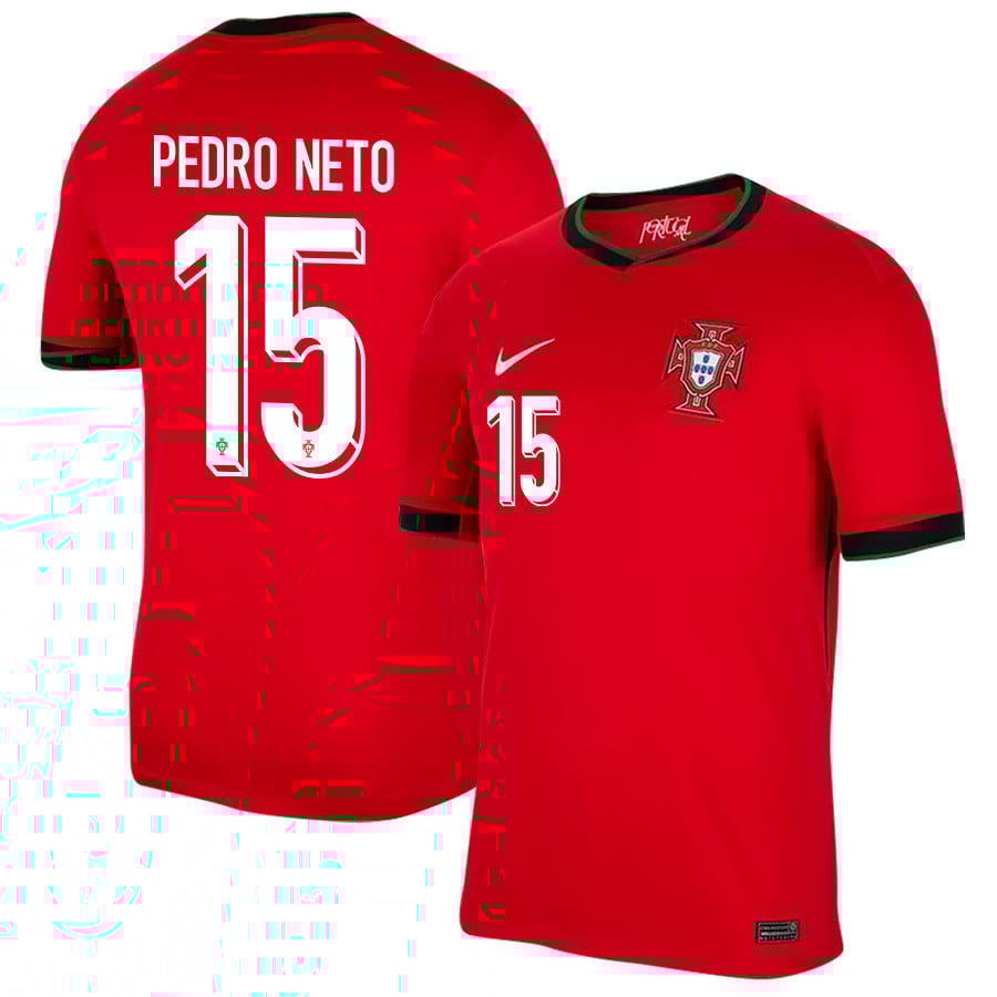 Pedro Neto 15 Portugal National Team 2024/25 Home Men Jersey - Red