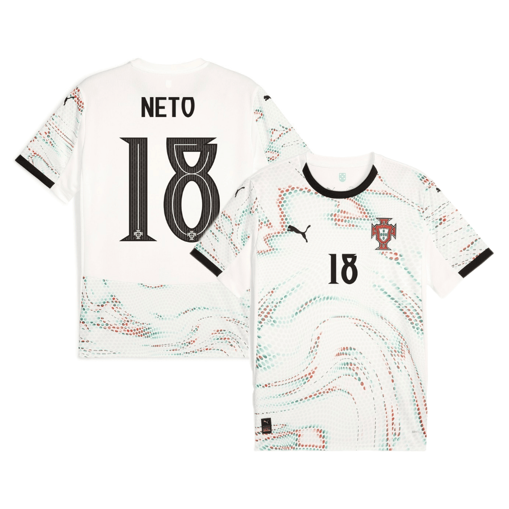 Pedro Neto 18 Portugal National Team 2025/26 Away Men Jersey - White