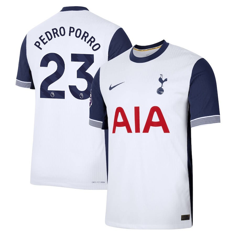 Pedro Porro 23 Tottenham Hotspur 2024/25 Home Men Jersey - White