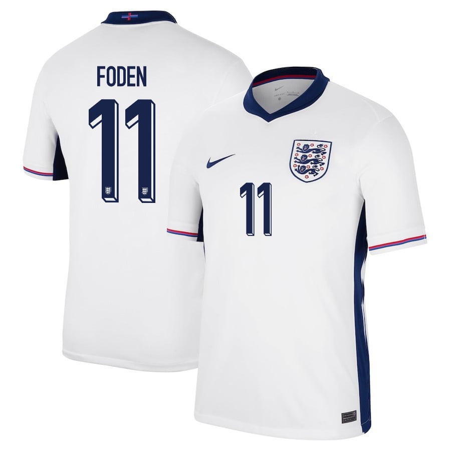 Phil Foden 11 England 2024/25 Home Stadium Football Jersey - Men White