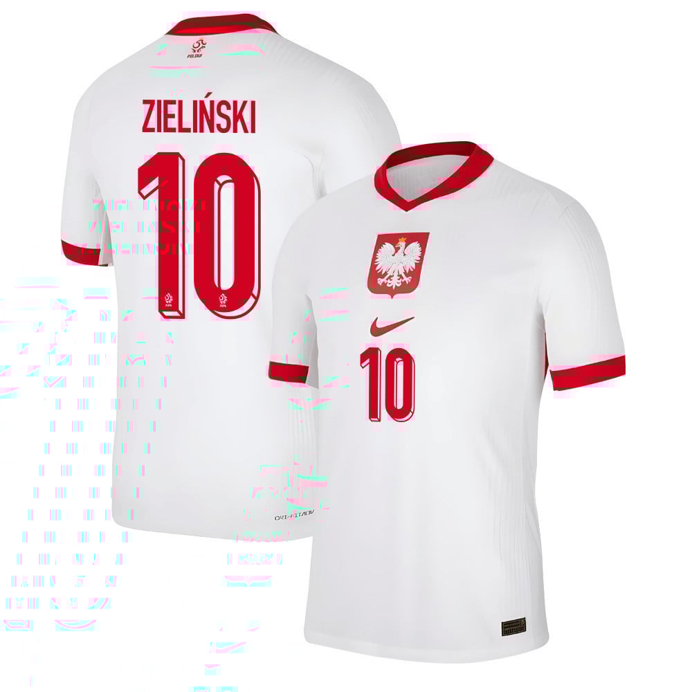 Piotr Zieliński 10 Poland National Team 2024/25 Home Men Jersey - White