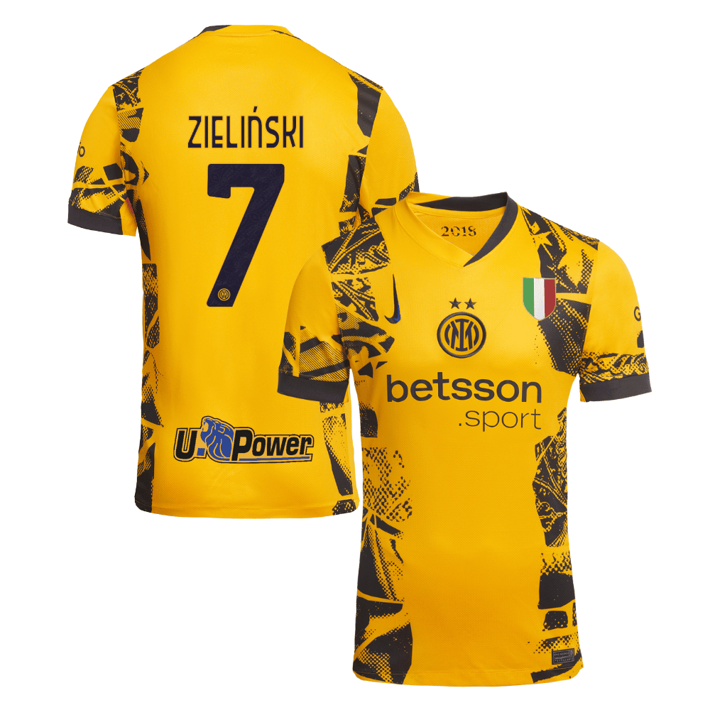 Piotr Zieliński 7 Inter Milan 2024/25 Third Men Jersey - Yellow