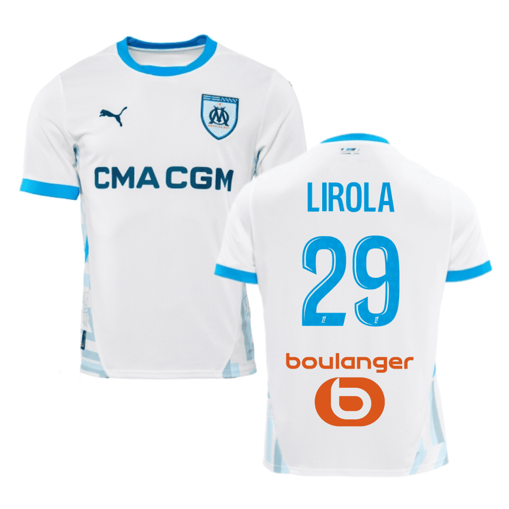 Pol Lirola 29 Olympique de Marseille 2024/25 Home Men Jersey - White