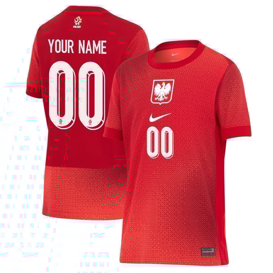 Poland National Team 2024/25 Away YOUTH Custom Jersey - Red