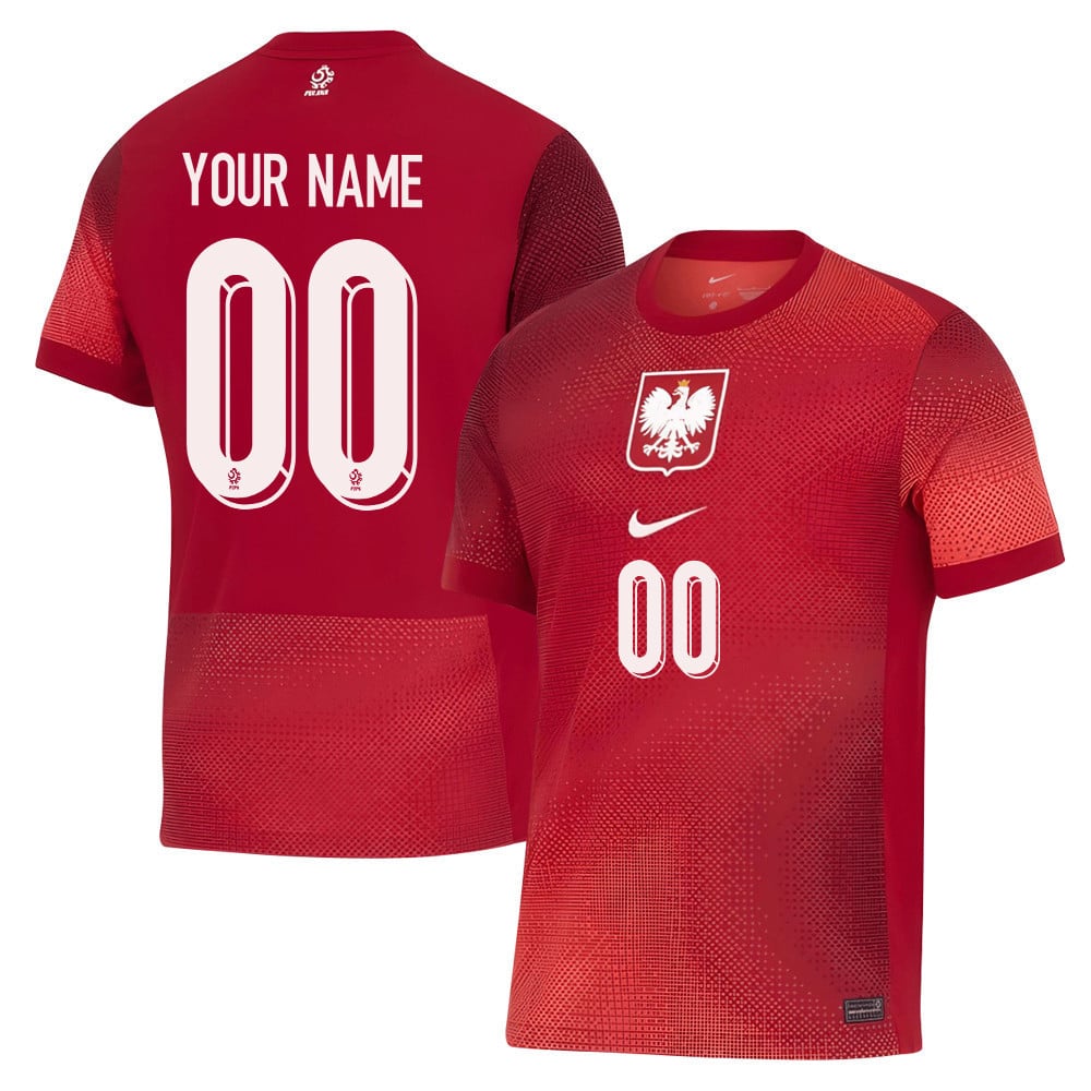 Poland National Team 2024/25 Custom Away Men Jersey - Red