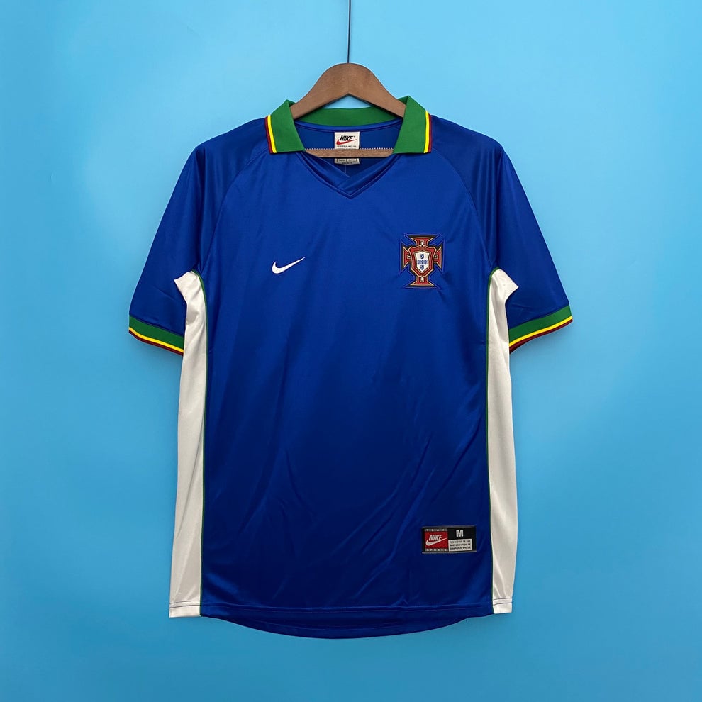 Portugal 1998 Away Retro Men Jersey - Blue