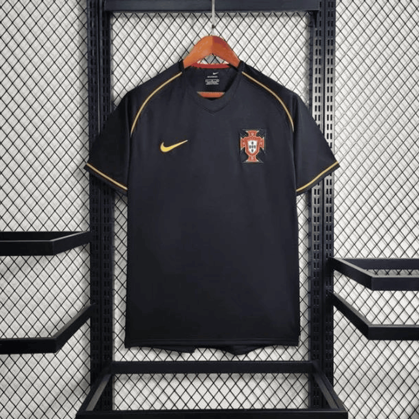 Portugal 2006 Away Retro Men Jersey - Black
