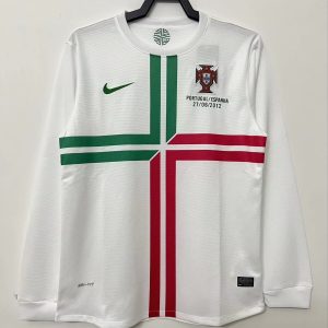 Portugal 2012 Away Retro Jersey Men - Long Sleeve, White
