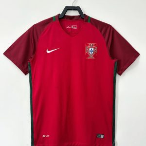 Portugal 2016 Home Retro Jersey - Men, Red