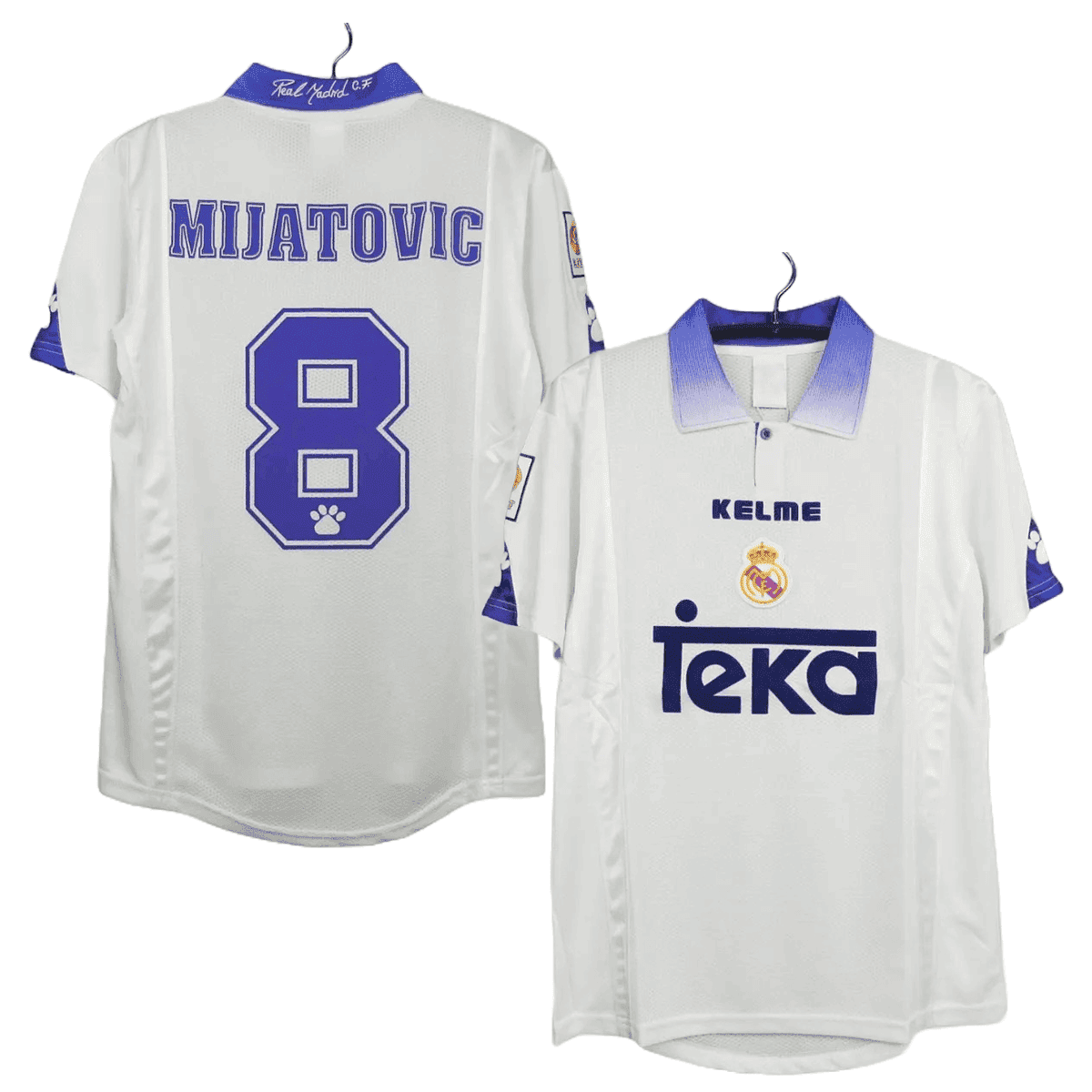 Predrag Mijatovic 8 Real Madrid 1997-1998 Retro Jersey - Men White