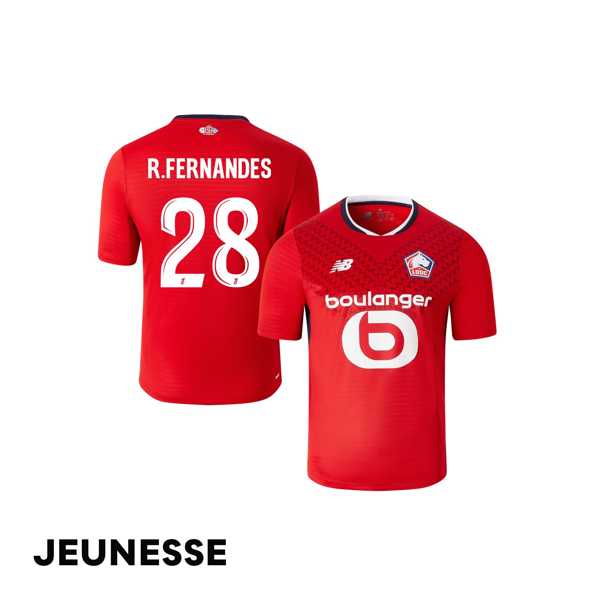 Rafael Fernandes 28 LOSC Lille 2024/25 Home YOUTH Jersey - Red