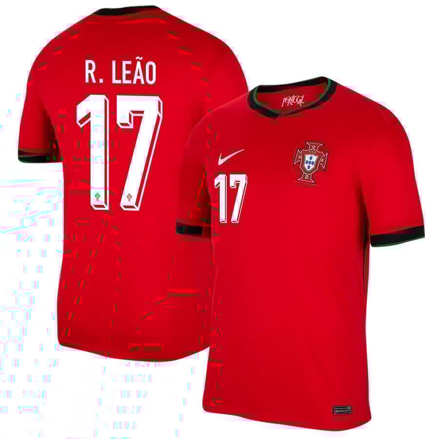 Rafael Leão 17 Portugal National Team 2024/25 Home Men Jersey - Red