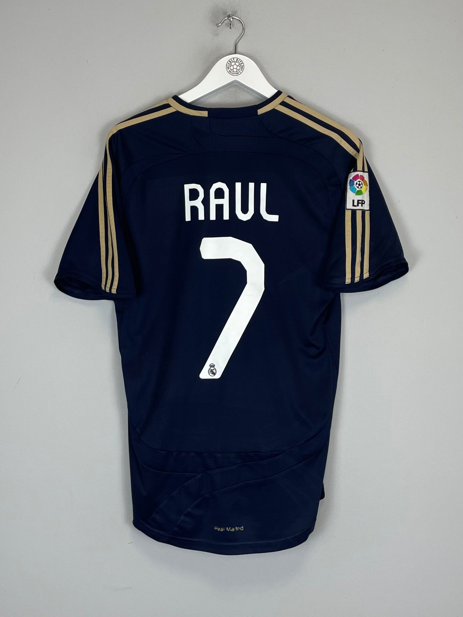 Raúl González 7 Real Madrid 2007/08 Away Men Retro Jersey – Navy