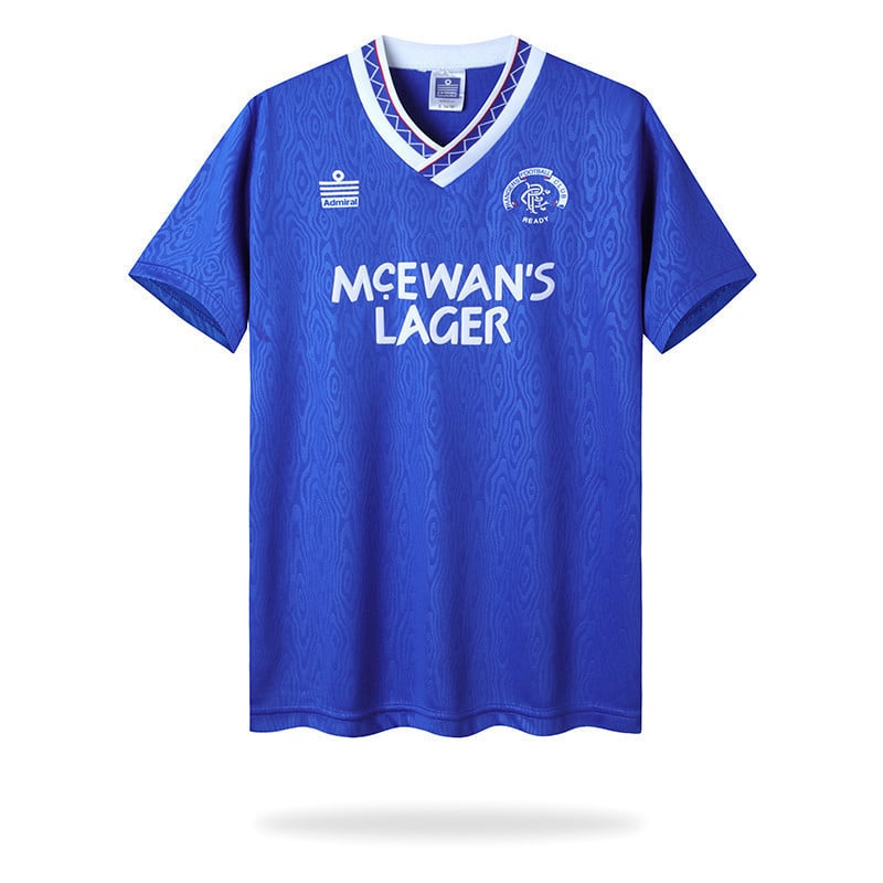 Rangers 1990-92 Home Men Retro Jersey - White