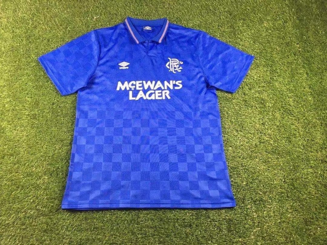 Rangers F.C. 1987/90 Home Retro Men Jersey – Blue