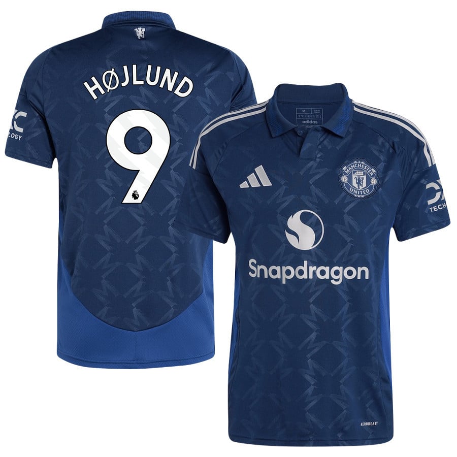 Rasmus Højlund 9 Manchester United 2024/25 Away Jersey - Men, Blue