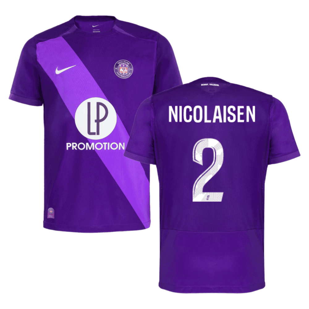 Rasmus Nicolaisen 2 Toulouse FC 2024/25 Home Men Jersey - Purple
