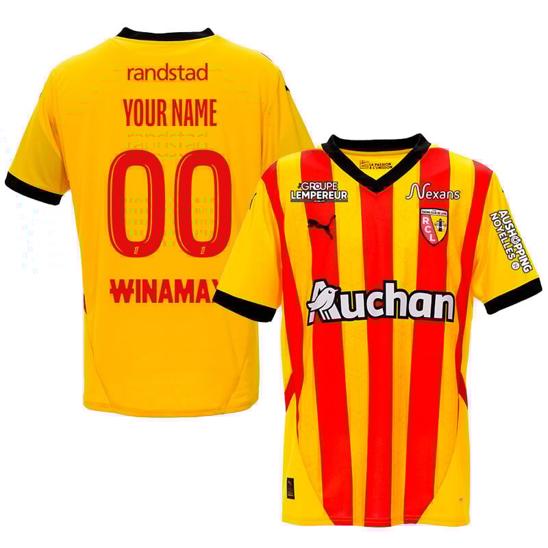 RC Lens 2024/25 Home Men Custom Jersey - Yellow