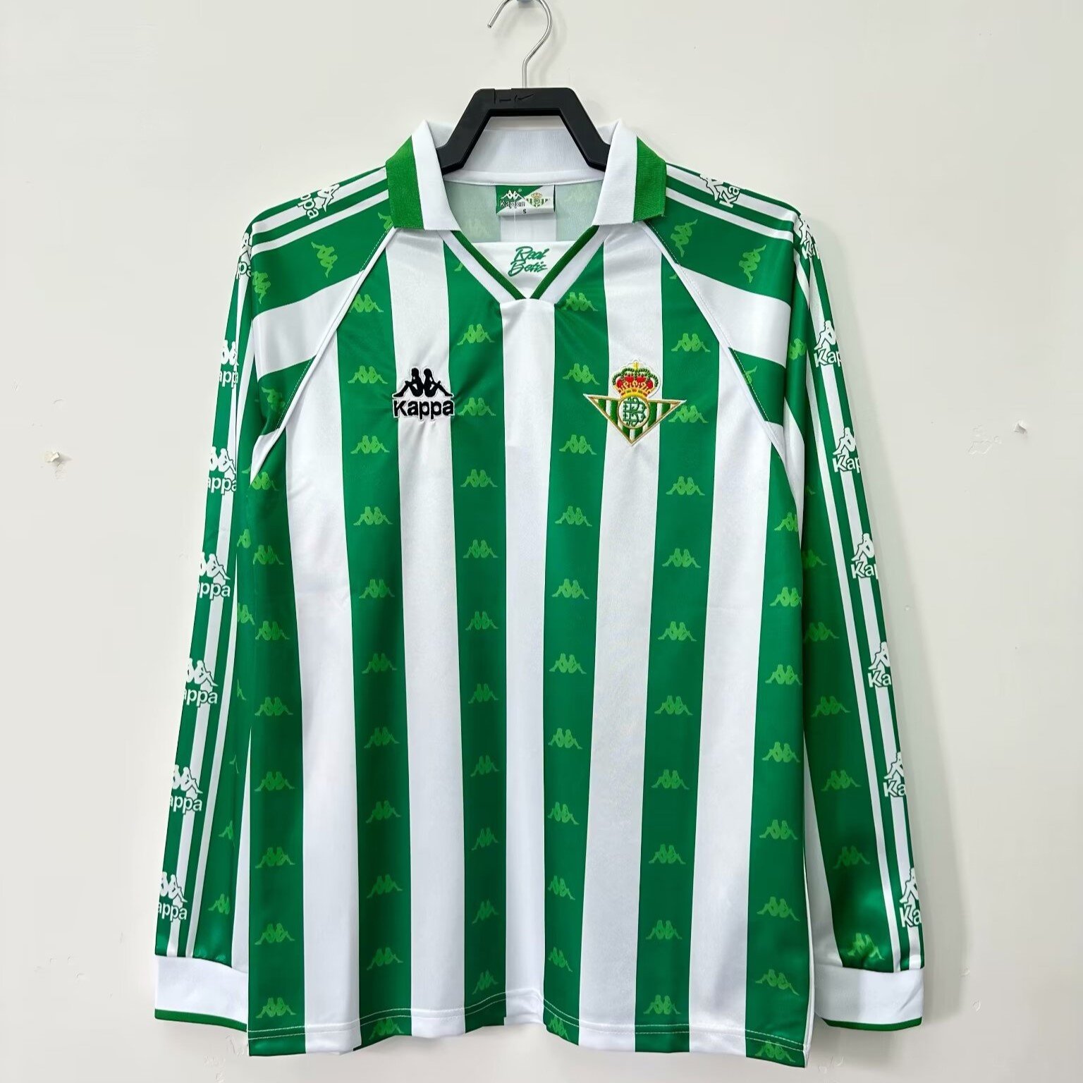 Real Betis 1995/97 Home Retro Long Sleeve Men Jersey - Green/White