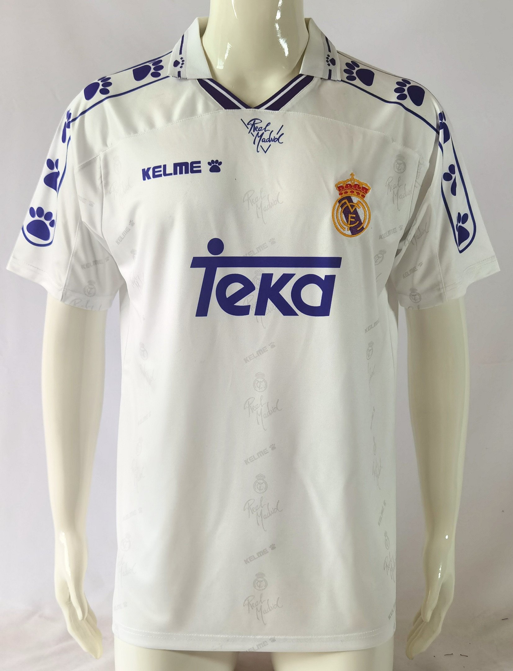 Real Madrid 1994/96 Home Retro Men Jersey – White