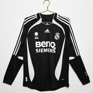 Real Madrid 2006/07 Third Retro Long Sleeve Men Jersey - Black