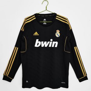 Real Madrid 2011/12 Away Retro Long Sleeve Men Jersey - Black