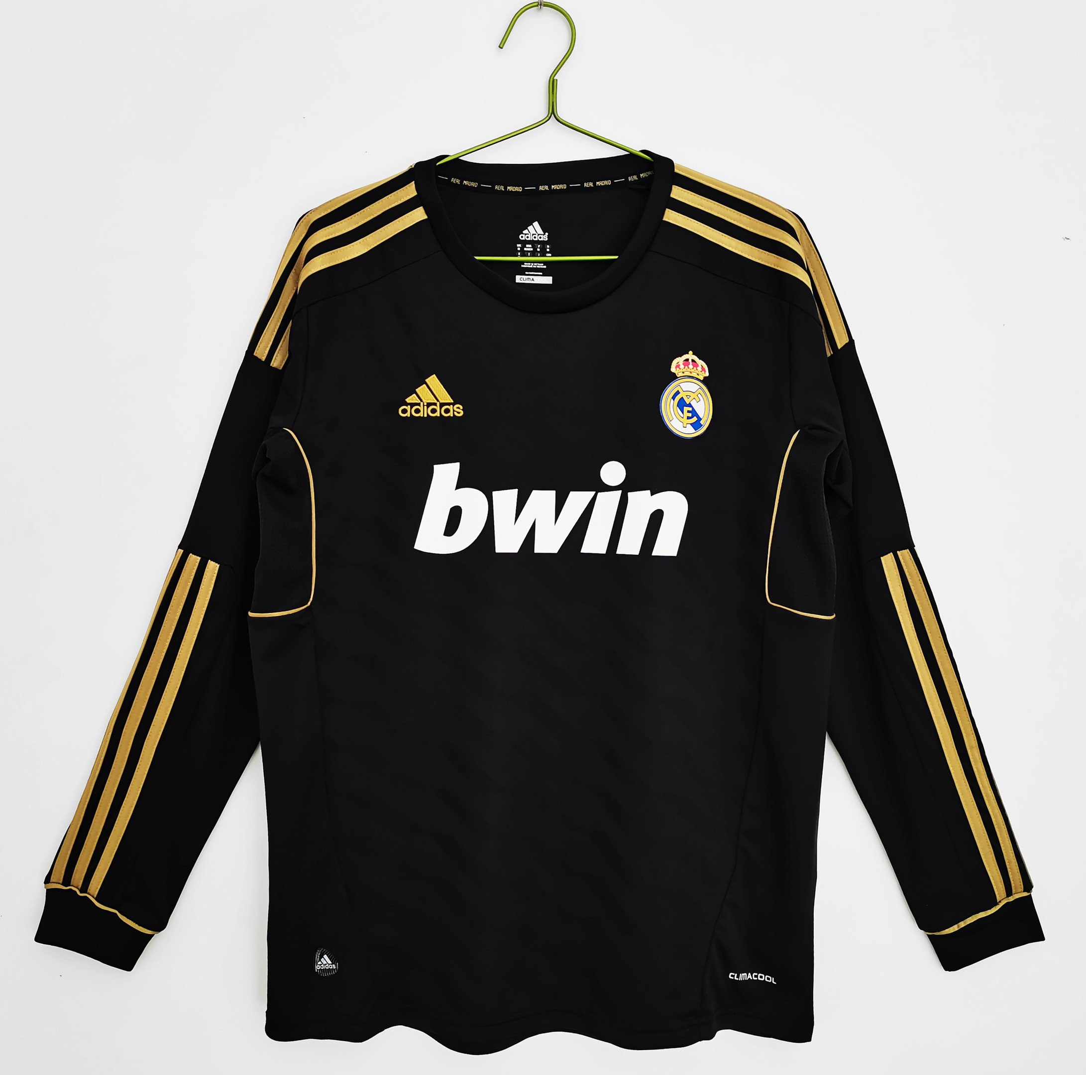 Real Madrid 2011/12 Away Retro Long Sleeve Men Jersey – Black