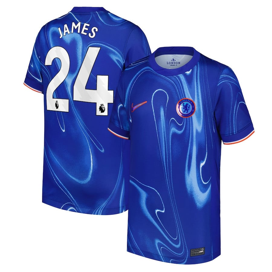 Reece James 24 Chelsea 2024/25 Home YOUTH Jersey - Blue