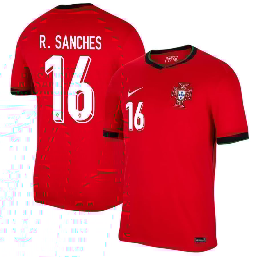 Renato Sanches 16 Portugal National Team 2024/25 Home Men Jersey - Red