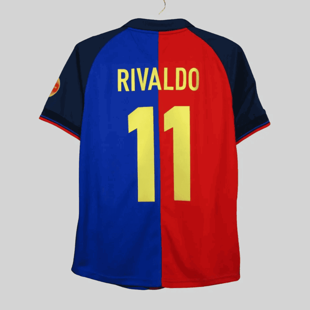 Rivaldo 11 Barcelona 1999-2000 Retro Home Jersey - Men