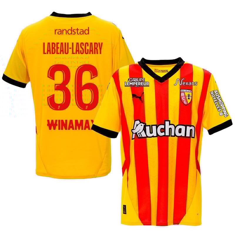 Rémy Labeau Lascary 36 RC Lens 2024/25 Home Men Jersey - Yellow