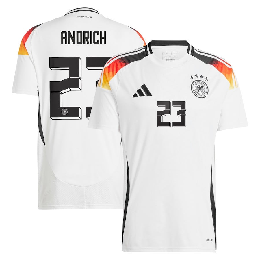 Robert Andrich 23 Germany National Team 2024 Home Men Jersey - White