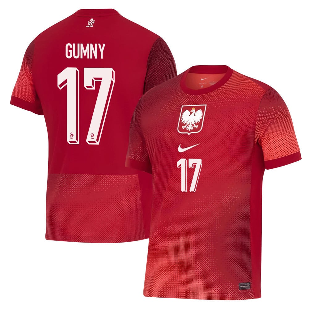 Robert Gumny 17 Poland National Team 2024/25 Away Men Jersey - Red