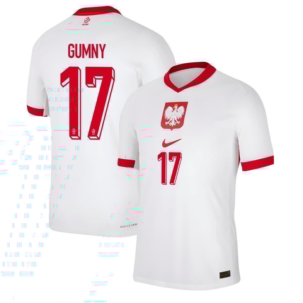 Robert Gumny 17 Poland National Team 2024/25 Home Men Jersey - White