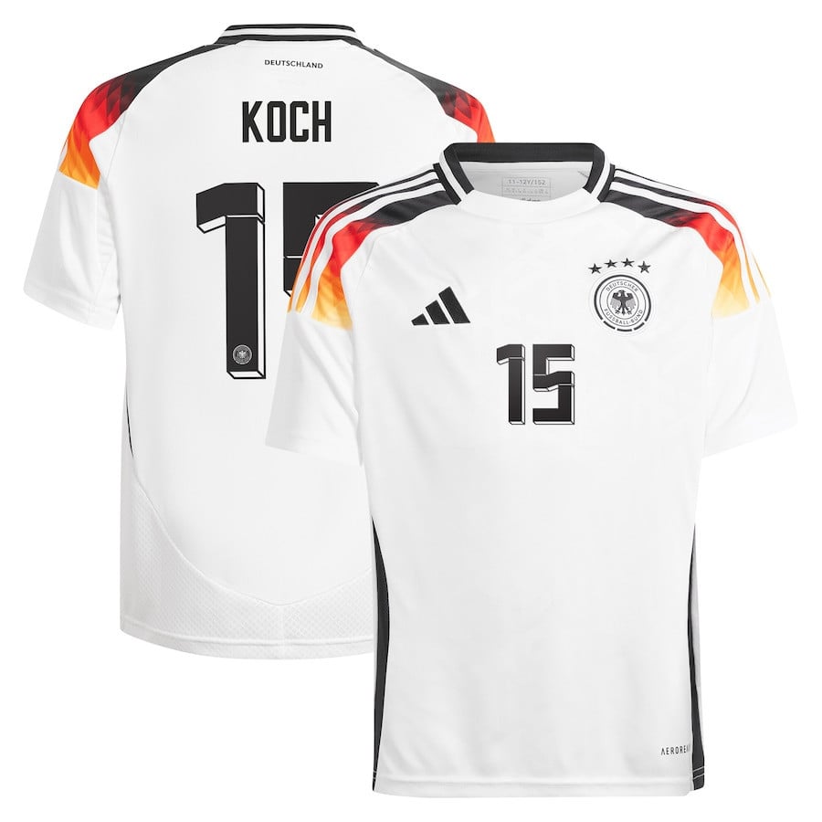 Robin Koch 15 Germany National Team 2024 Home YOUTH Jersey - White